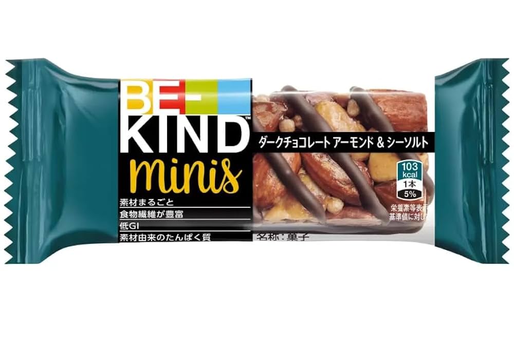 B-KIND ビーカインド　ミニ　チョコレートアーモンド&シーソルト 120本 Amazon.co.jp: ビーカインド ダークチョコレート アーモンド